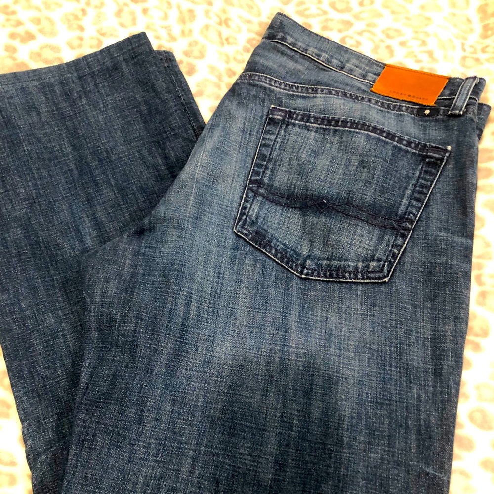 Men’s Lucky Straight Blue Jeans Sz 36x32